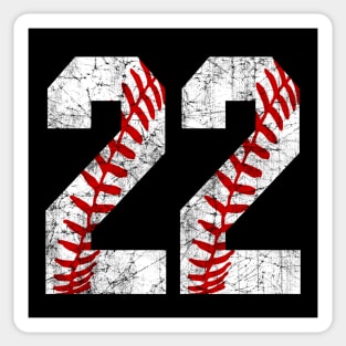 Vintage #22 Baseball Laces Baseball Mom Jersey Love Baseball T-shirt Sticker